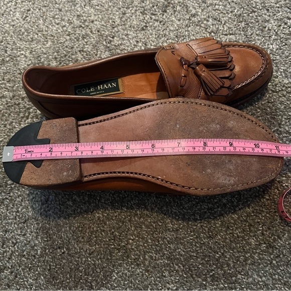 Cole Haan Men’s Brown Leather Tassel Loafers Casual Slip On Shoes Size 9 C